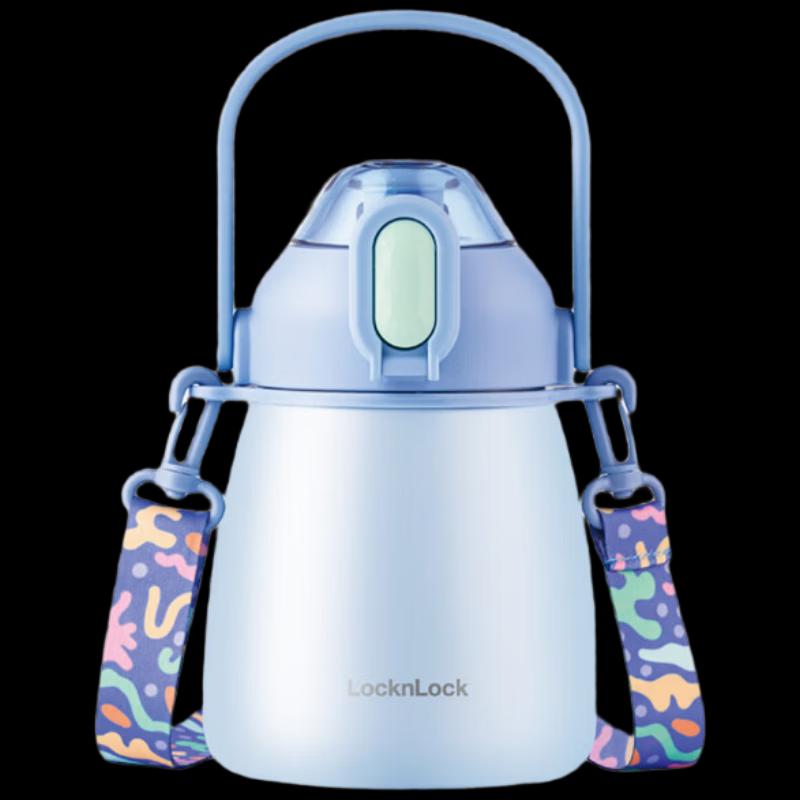 LocknLock Chubby 316 Stainless Steel 1L Insulated Straw Bottle