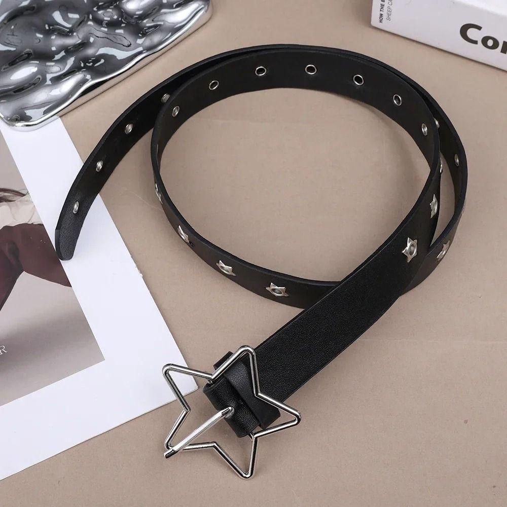 PU Leather Star Waistband Heart Women Waist Belt Casual Rivet Belt  Pants Decor