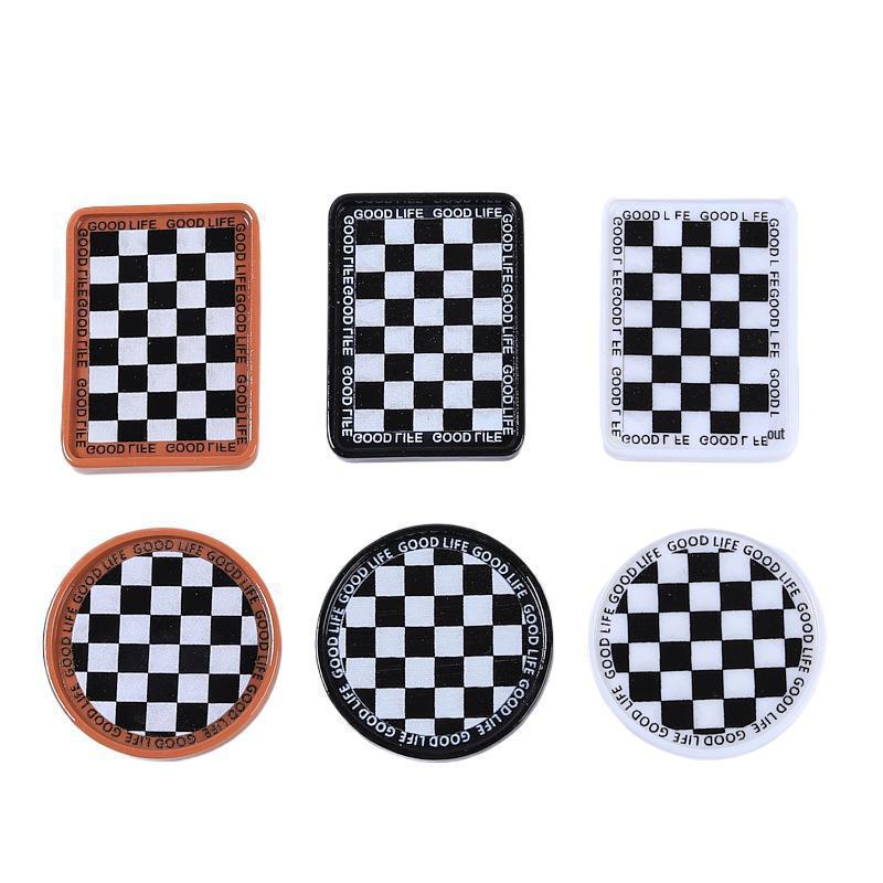 Handmade Resin Accessories: Chessboard Pattern Shoe Buckle, Hairpin, and Jewelry Material Set