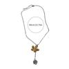 Fashionable Floral Pendant Necklace Women's Exquisite Necklace Jewelry Floral Pendant Neck Chains Accessory Ornament
