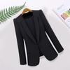 Women Blazer Notched Neck Long Sleeves Solid Color Spring And Autumn Female Slim Cardigan Blazer Jacket Business Clothes
