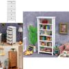 Modern Minimalist White Dollhouse Miniature Furniture Model Storage Cabinet