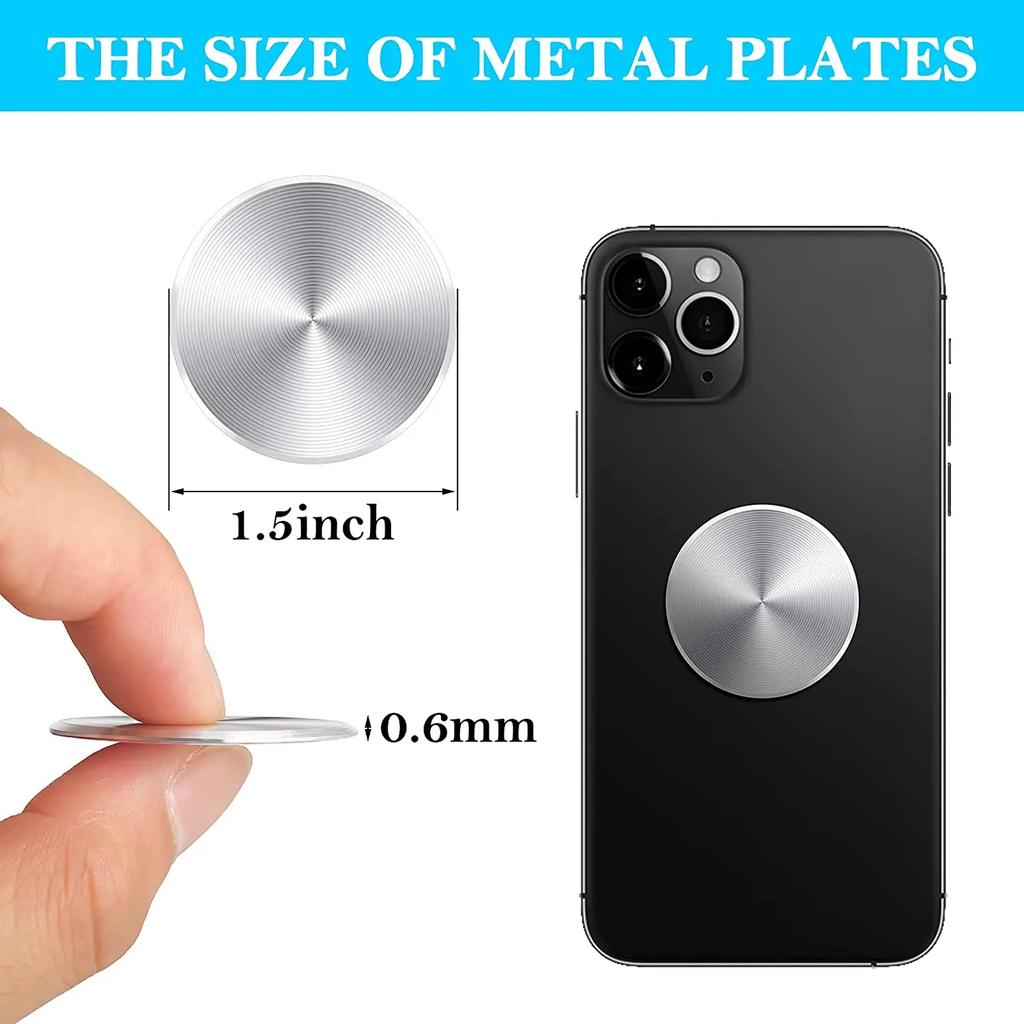 Magnetic Metal Plate Disk For Magnetic Car Phone Holder Universal Strong Magnet Iron Sheet Sticker For Mobile Phone Stand Mount