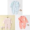 Baby Cotton Long Sleeve Romper With Open Crotch For Newborns Safe And Soft