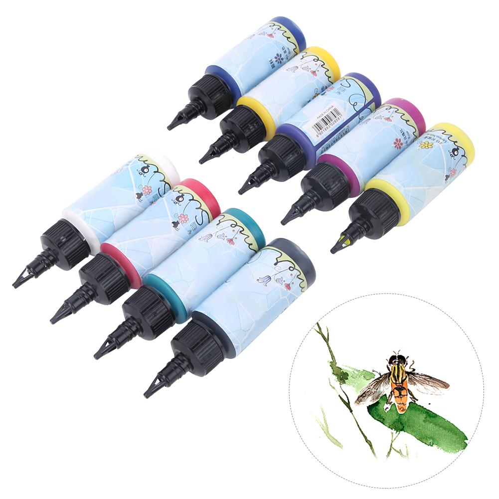 9 Colors Painting Paint Acrylic Paint Painting Pigment DIY Art Drawing SuppliesA7009 Glass Paint
