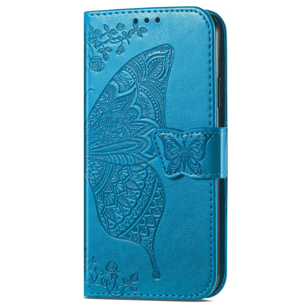 Butterfly Embossed Leather Wallet Flip Case for Samsung Galaxy S26 S25 S24 S23 S22 S21 S20 Ultra Plus FE Edge, Card Holder Cover