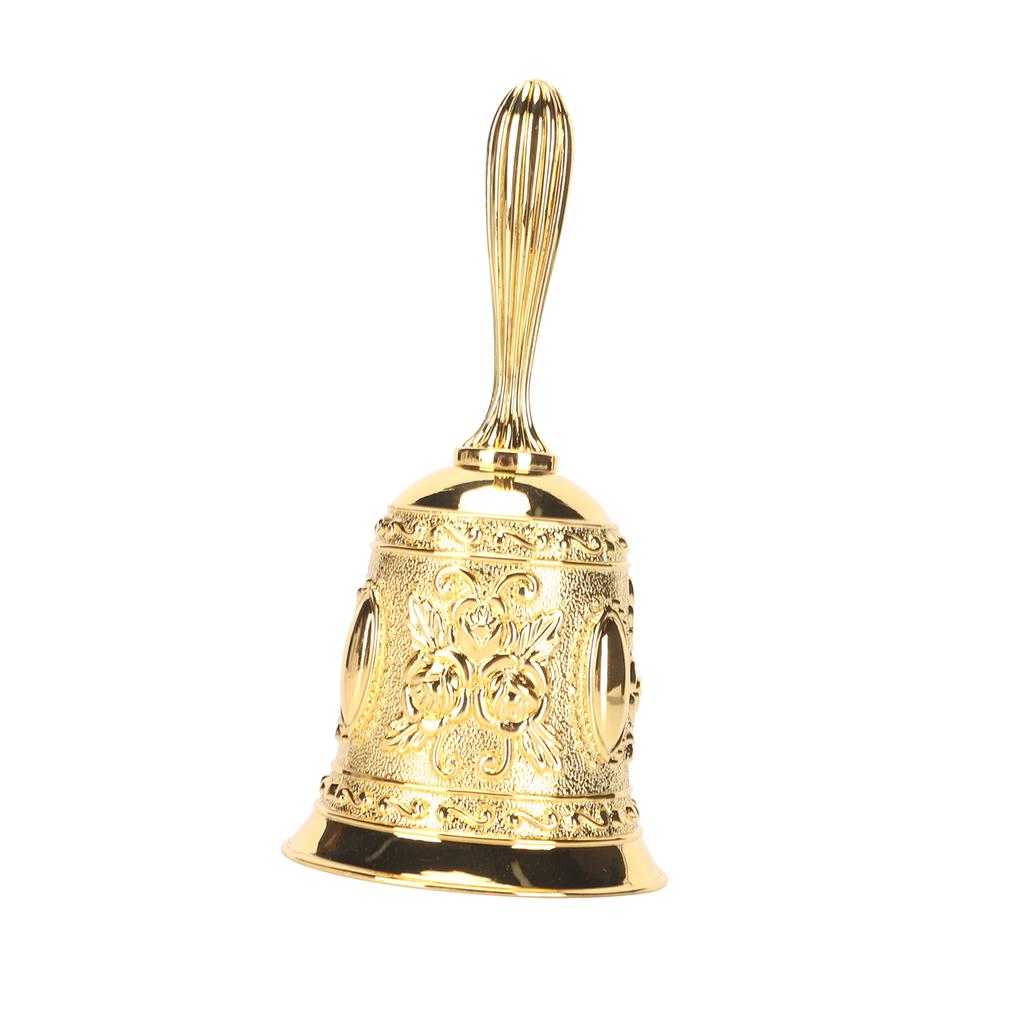 Golden Hand Ring Bell Reljeefne Kuldne Call Bell restoraniteeninduse Käsikell pulmadeks