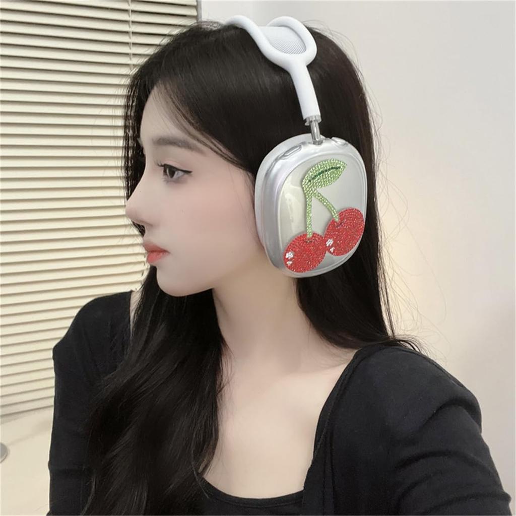 Luxury Flash Diamond Shiny Case for AirPods Max Headphones,Transparent Accessories Ultra Soft TPU Protective Cover for AirPods Max Gift fit in Girls