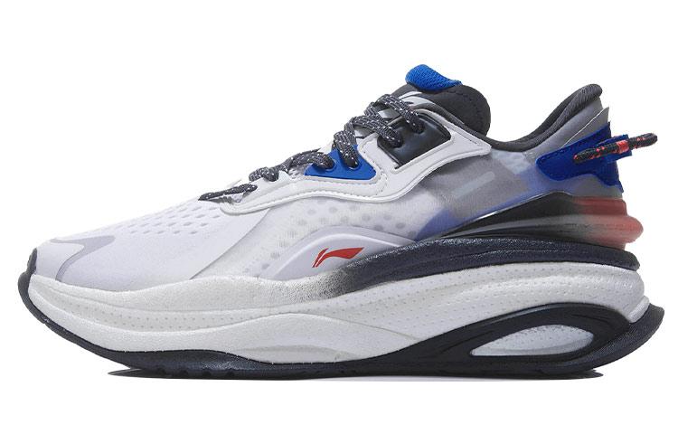 Li Ning Exceed 5 Нескользящие Износостойкие Низкие Беговые Кроссовки Мужские Бело-Синие AGLR025-1 39.5