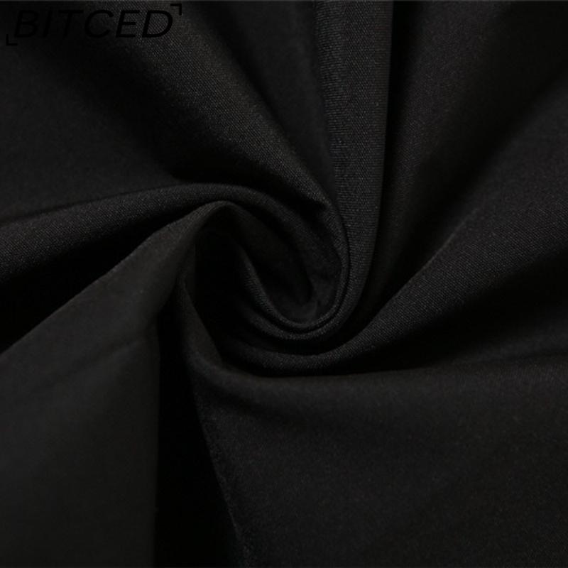 BITCED Spring/Summer Women's Solid-Color Streetwear High-Waisted Relaxed-Fit Wide-Leg Pants