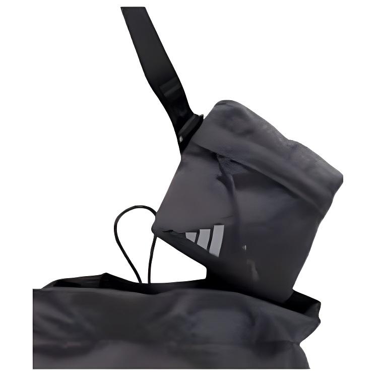 New Adidas Recycled Polyester Shoulder Bag Unisex Carbon Black JM3399