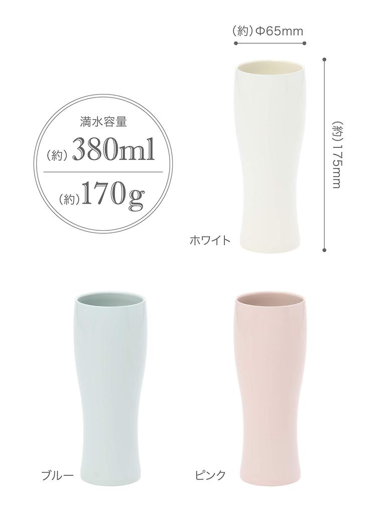 CB Japan Tumbler, Pink, 380ml, Stainless Steel, Vacuum Insulated, Ceramic Coating, Potelier UCA