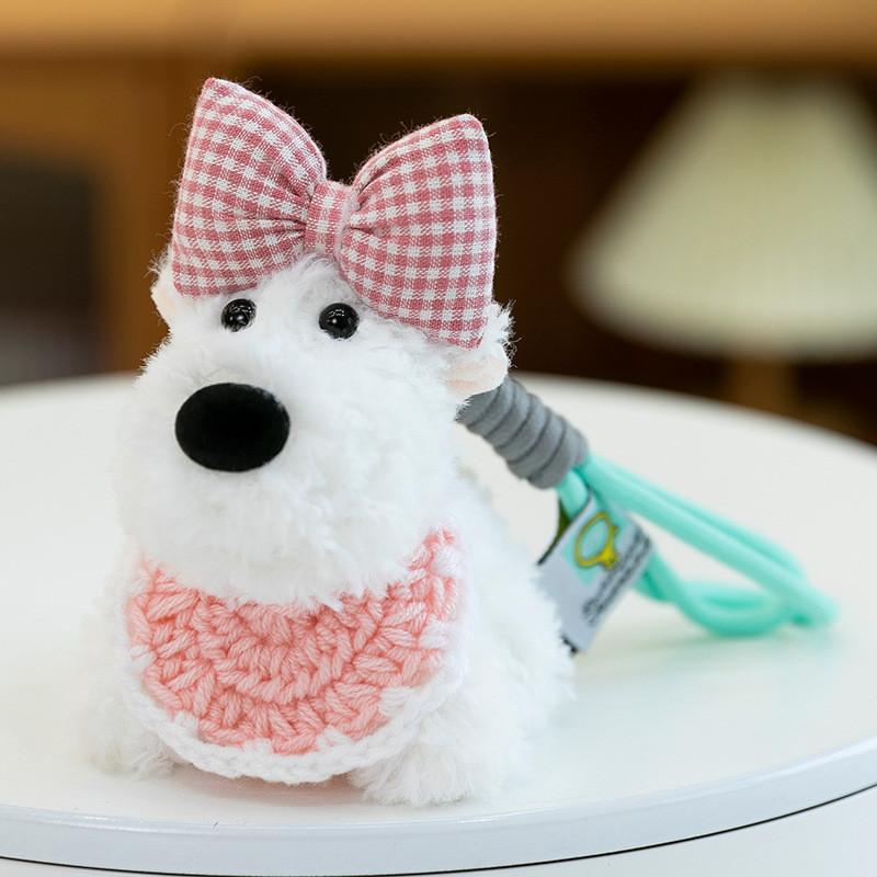 West White Highland Terrier Keychain Toy Cartoon Keyring Gift Animal Decoration