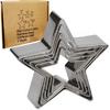 Antallcky Star Cookie Cutter Set-5 Pcs Stainless Steel Five-pointed Star Biscuit Molds Fondant Cake Cookie Cutter Set Pastry Mold-for 3d Christmas