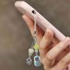 Bag Pendant Plant Phone Chain Four Leaf Grass Phone Charm Backpack Accessories Enhances Your Look with a Touch of Luck