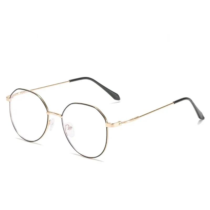 Metal Round Anti Blue Light Glasses Women Men Classic Square Eyeglasses Frames Transparent Computer Glasses