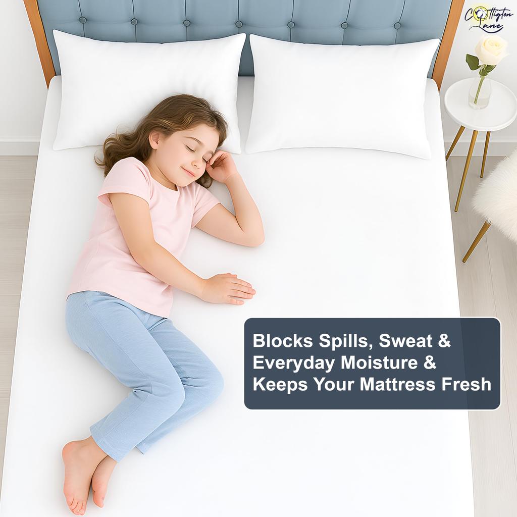 Waterproof Terry Mattress Cover Luxurious Hotel Quality Fitted Bed Sheet Protector Pad