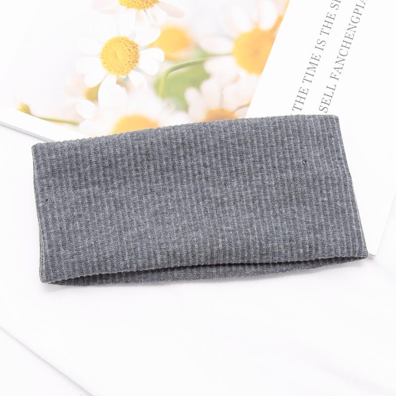 Women Solid Color Yoga Knitted Headband Cotton Wide Turban Twisted Knotted Headwrap Fashion Girls Hairband Hair Accessories