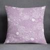 Pink Purple Geometric Floral Cushion Cover Peach Skin Cute Feather Throw Pillowcase Sofa Living Room Bedroom Home Decor 40X40