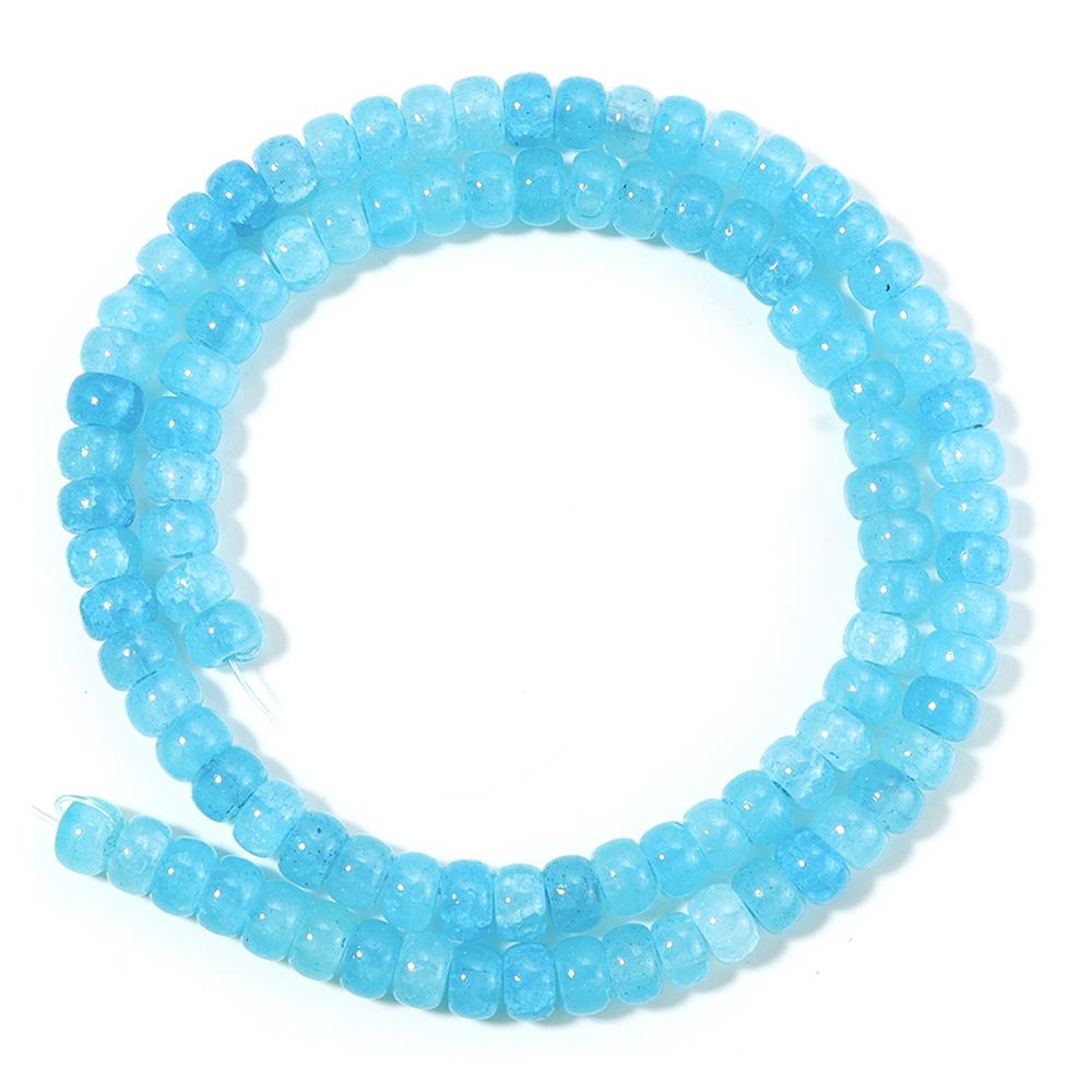 

1 Strand Abacus Glass Beads Dual Color Mixed Crack Beads Spacer Beads For DIY Bracelets Keychain Charms Jewelry Making Supplies 4X6mm 90pcs