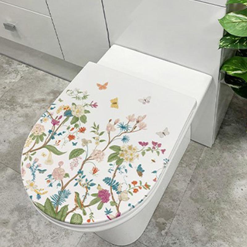 3D Toilet Seat Wall Sticker Art Wallpaper Bathroom Decals Self-Adhesive Removable Toilet Lid Sticker Home Decor Accessories