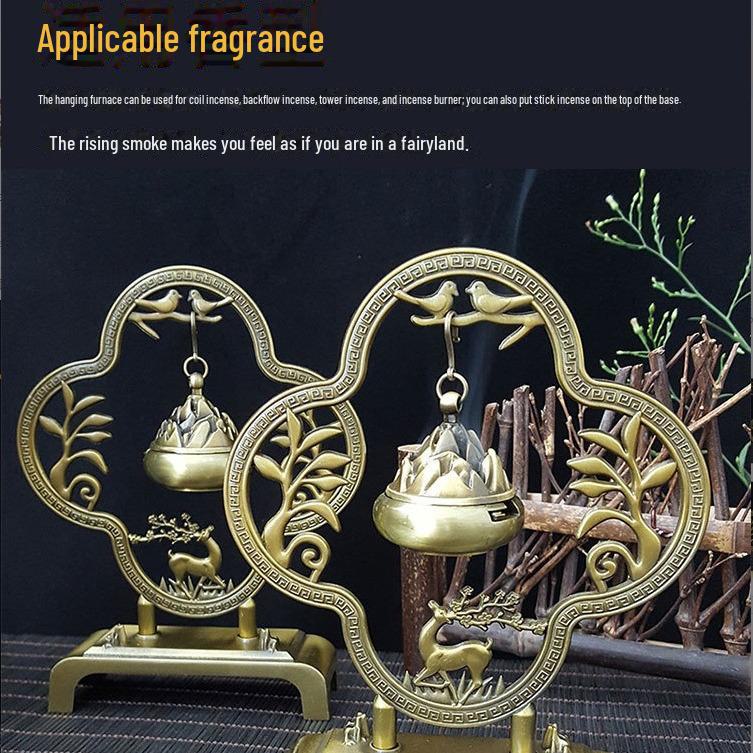 Creative Hanging Alloy Incense Burner for Home Aromatherapy - Boshan Furnace Style