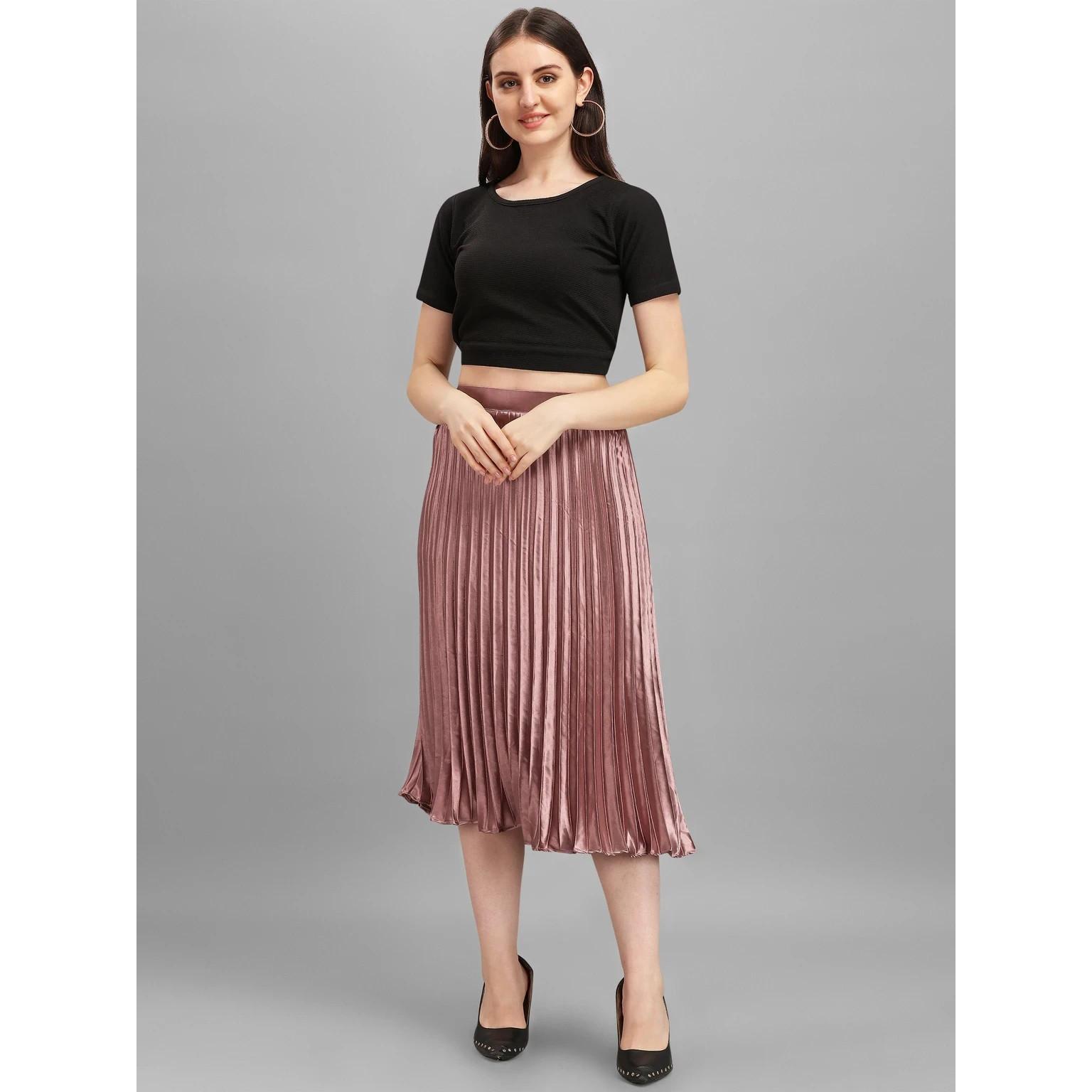 Indian Women Ethnic Flared Skirt Beautiful Bollywood Wedding Wear Pleated Skirt S
