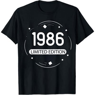 1986 Limitierte Auflage Sommer Herren T-Shirt Vintage Stil Freizeitkleidung Für Geburtstag Jahrestag Geschenk Für Ihn