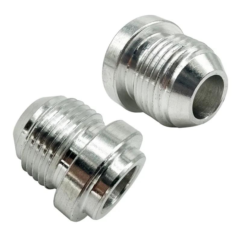AN3 AN4 AN6 AN8 AN10 AN12 AN16 AN20 Male Weld On Fitting Adapter Weld Bung Aluminum Fuel Hose Pipe Tube Straight Fitting Silver