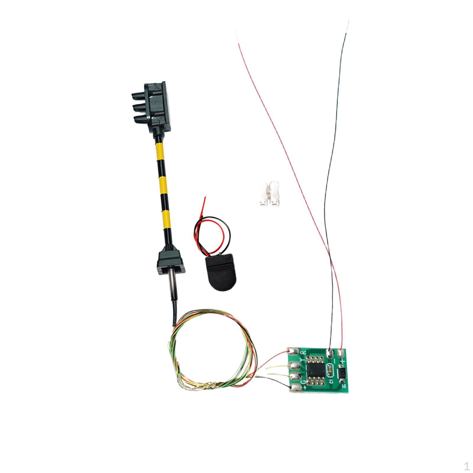 

3 светодиода, модель поезда масштаба HO, светофор для песочного стола Yellow Black Pole