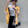 Simple Gradient Colour Oil Painting Ladies Air-conditioning Room Shawl Liqin Satin Silk Scarf
