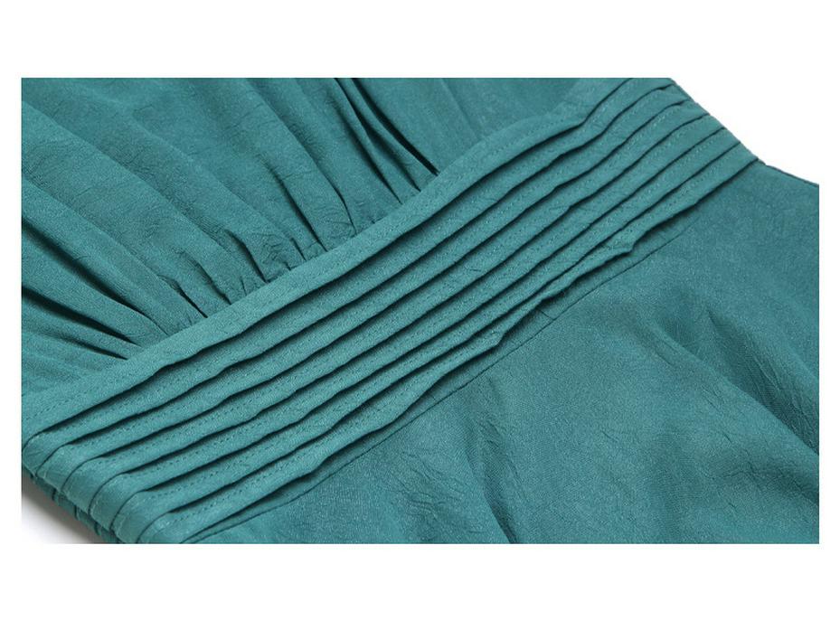 Elegant V-Neck Slim Fit Chiffon Dress - 2022 Women's Medium-Long Style