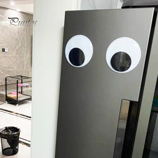 1 Pair 5cm/7cm/10cm/12cm/15cm Refrigerator Magnets Self Adhesive DIY Synthetic Resin Black White Googly Eyes  Fridge Stickers Scrapbook Accessory
