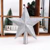 Christmas Tree Star Topper 8" Glitter Star Ornament 3D Shatterproof Star Tree Topper Decoration for Holiday Home Decor