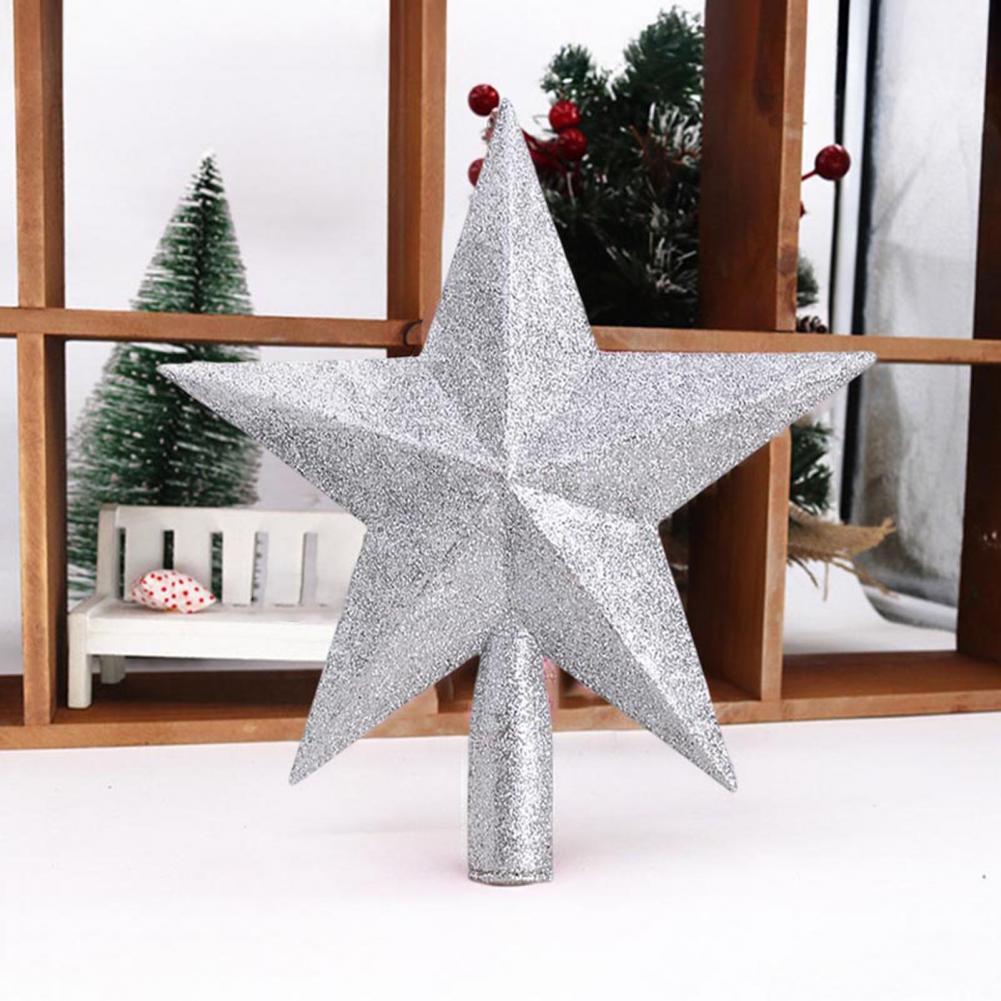 Christmas Tree Star Topper 8" Glitter Star Ornament 3D Shatterproof Star Tree Topper Decoration for Holiday Home Decor