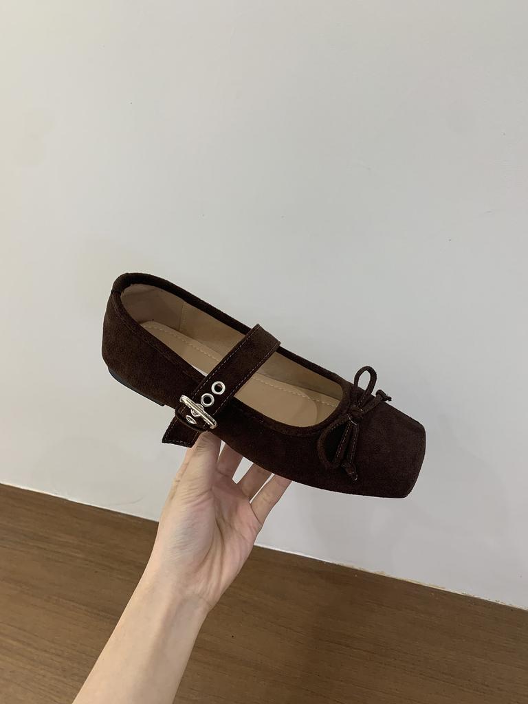Retro leopard print ballet style shallow mouth single shoes women's flat 2025 new autumn French fairy skirt Mary Jane shoes