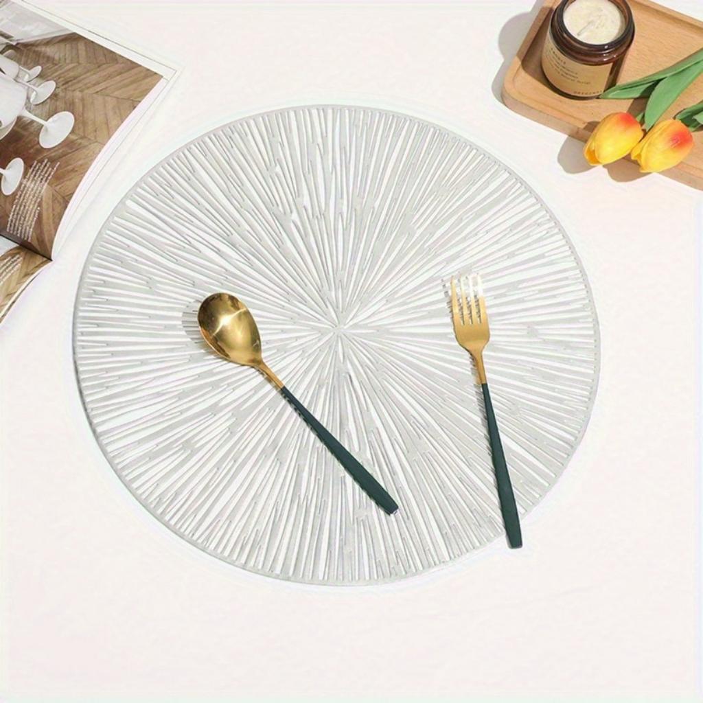 1PC Round Placemats Dining Table Mats Kitchen Hollow Out End Table Decoration Mat