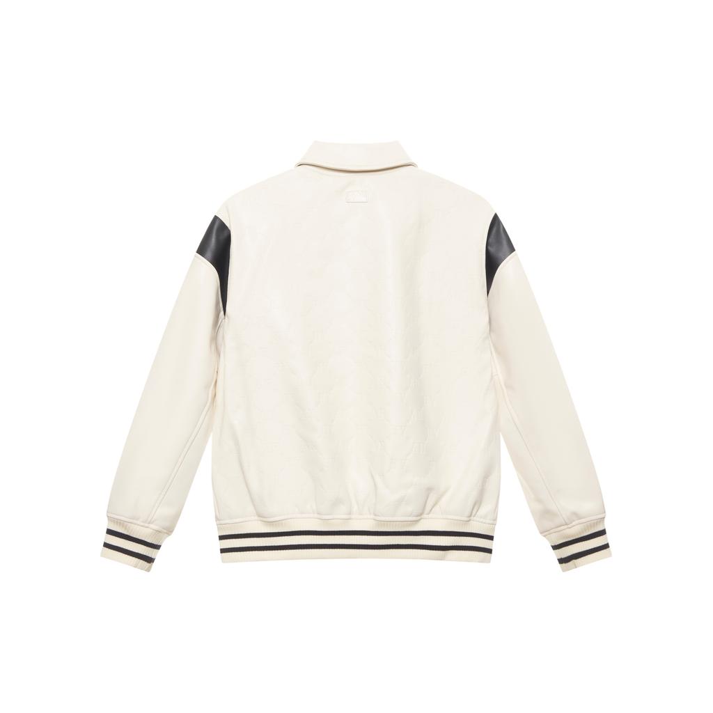 New MLB MONOGRAM Collection New York Yankees Baseball Jacket Unisex Dark Cream 3AJPM0444-50CRD