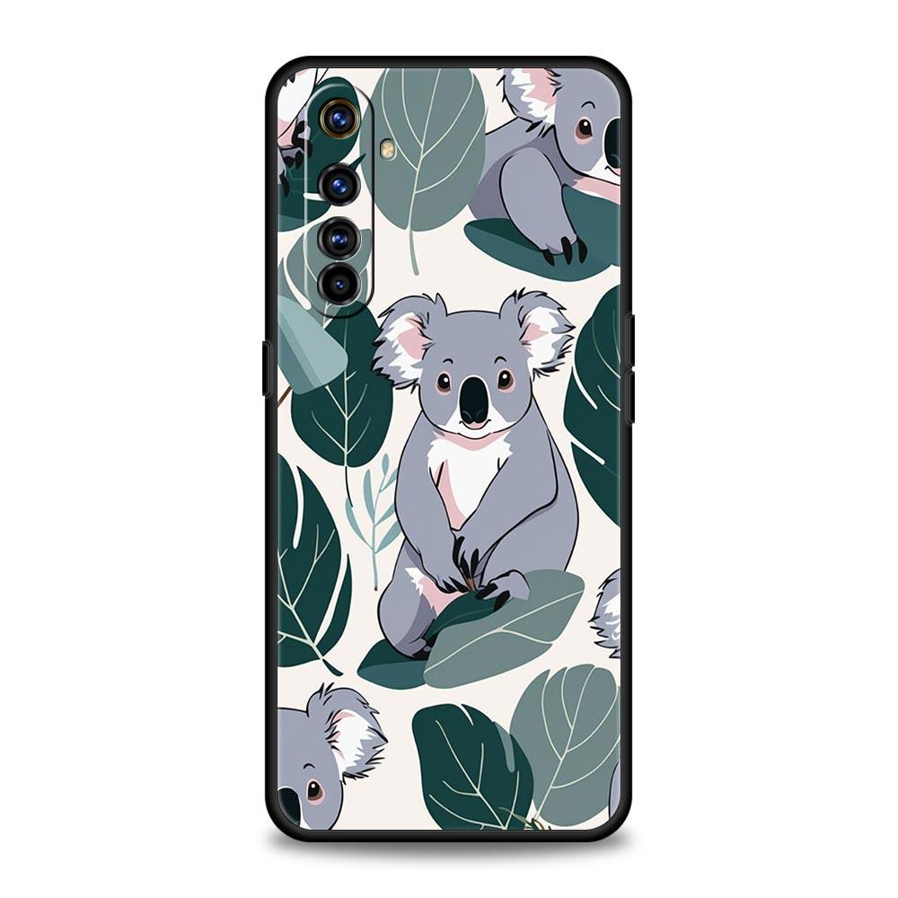 Koala Phone Case For Realme 12 11 10 9 8 5G 7 6 GT5 GT3 GT2 Pro Plus C21 C11 C25 C35 For Realme GT Neo 2 3 3T 5 Cover