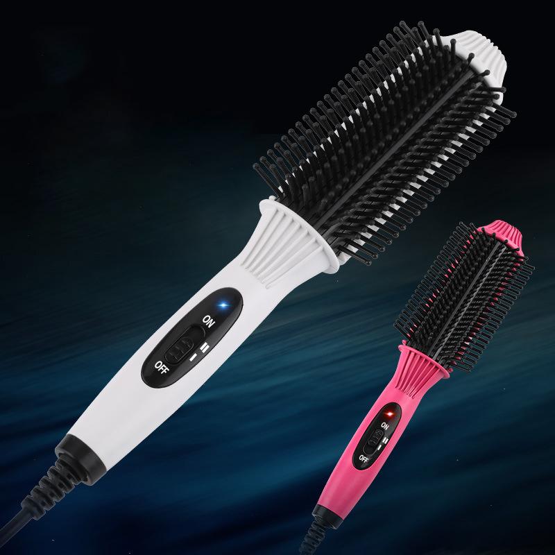 Multifunctional Heating Curling Iron Ceramic Heated Round Brush Electric Hair Straightener Brushes Professional Styling Tool