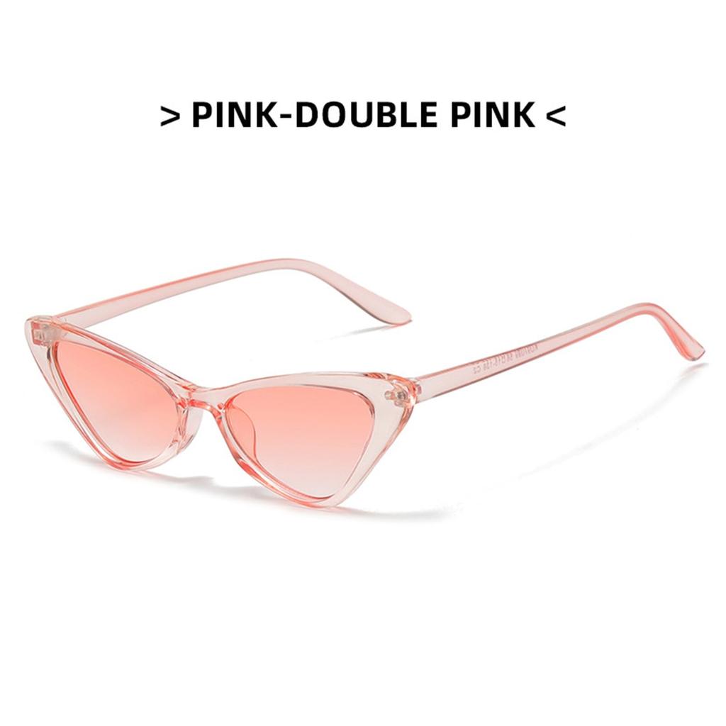 Retro Cat Eye Solbriller UV400 Shades Vintage Små Trekant Solbriller Hip Hop Briller Kvinner Kvinnelige Trendy Briller