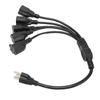 3 Prong 1 to 5 Outlet Power Cord Heavy Duty 16AWG 18AWG 5 Way Power Cord Splitter for Computer LED Stage Light