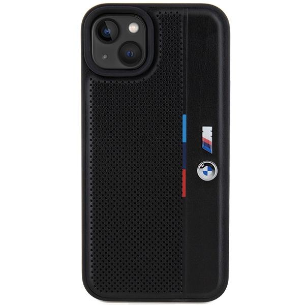 BMW Bmhcp15M23Pupvk Iphone 15 Plus / 14 Plus 6.7 Schwarz/Black Hardcase Perforierte Dreifarben-Linie