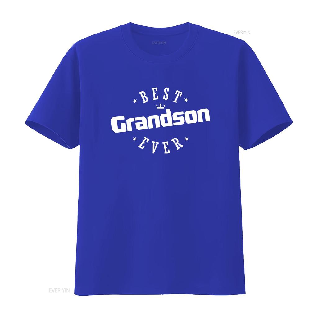 Mens Best Grandson Ever T Shirt Black 2X Large vintage Washed Top For Everyday Wear Stylish Casual homme Comfortable Versatile