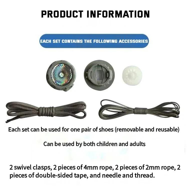 New Automatic Shoelaces Without ties Swivel Buckle Elastic Laces Sneakers Adult Kids unisex 4mm Round Shoelace Shoe Accessories