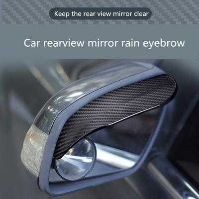 2 stücke Auto Seite Rückspiegel Regen Augenbraue Visier Carbon Look Sonnenschutz Schnee Schutz Wetter Schild Abdeckung Auto zubehör