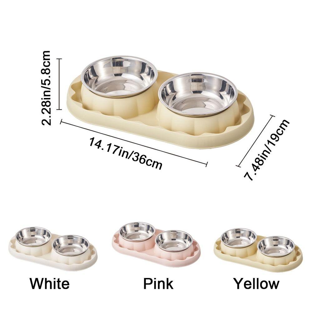 Stainless Steel Pet Food Bowl Leakproof Pet Dog Feeder Simple Dog Food Dispenser  For Cats Dogs