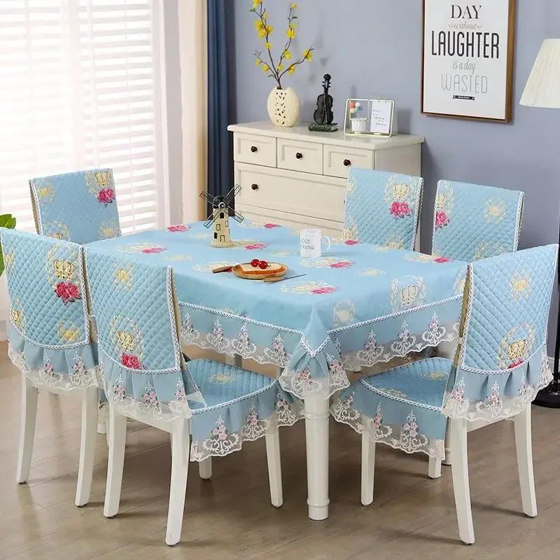 Δαντελένια πλάτη καρέκλας Γραφείο και κάλυμμα καρέκλας Αρχική Ορθογώνιο τραπεζομάντιλο Τέχνη Τραπεζομάντιλο Καρέκλα τραπεζαρίας Ενσωματωμένο μαξιλάρι