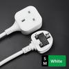 1/3/5M 1 Way Gang Extension Lead 13 AMP Single Socket Extension Cord Home Office 3 Pin Plug Power Strip