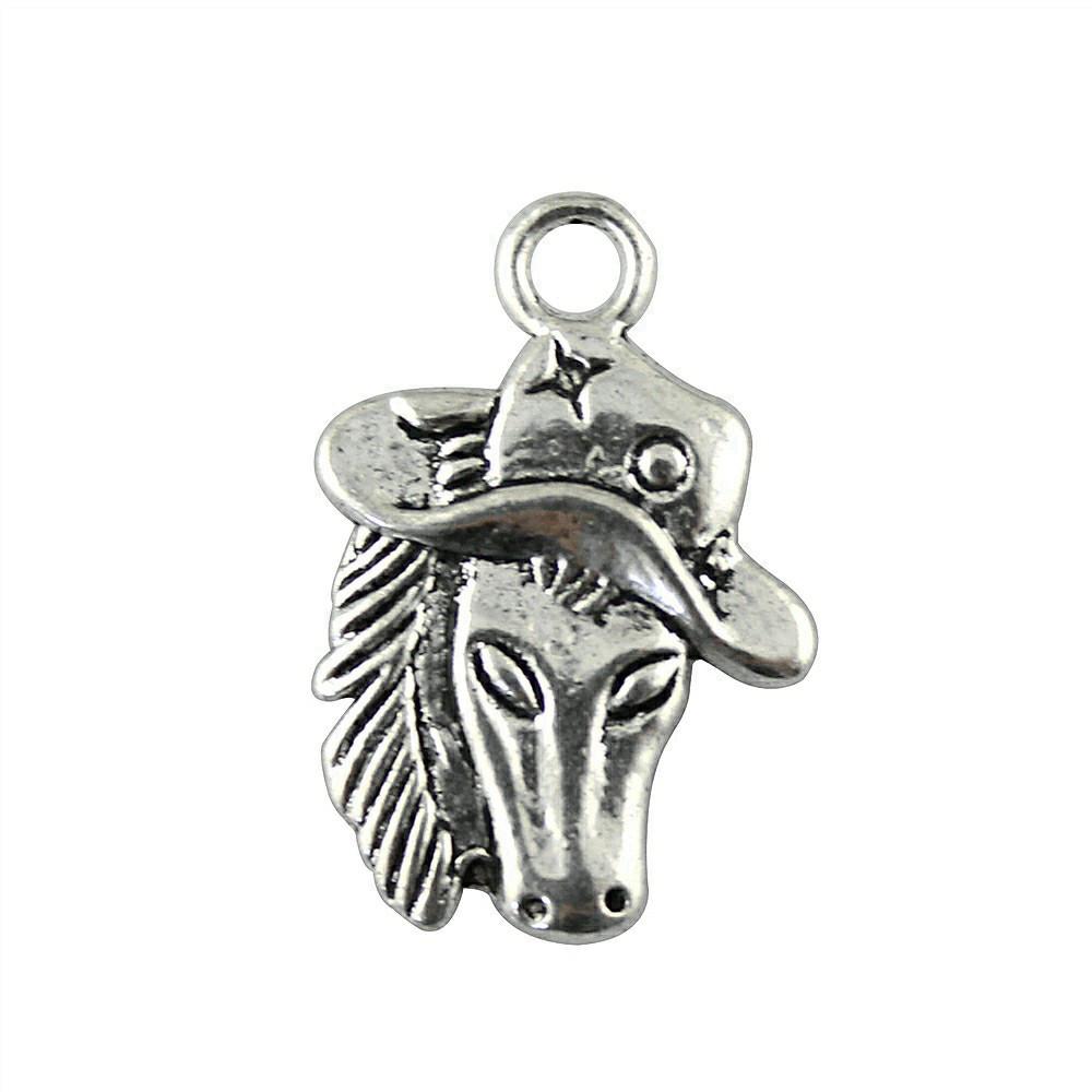 Antique Horse Pendants Metal Animal Charms For DIY Jewelry Handmade Craft Supplies